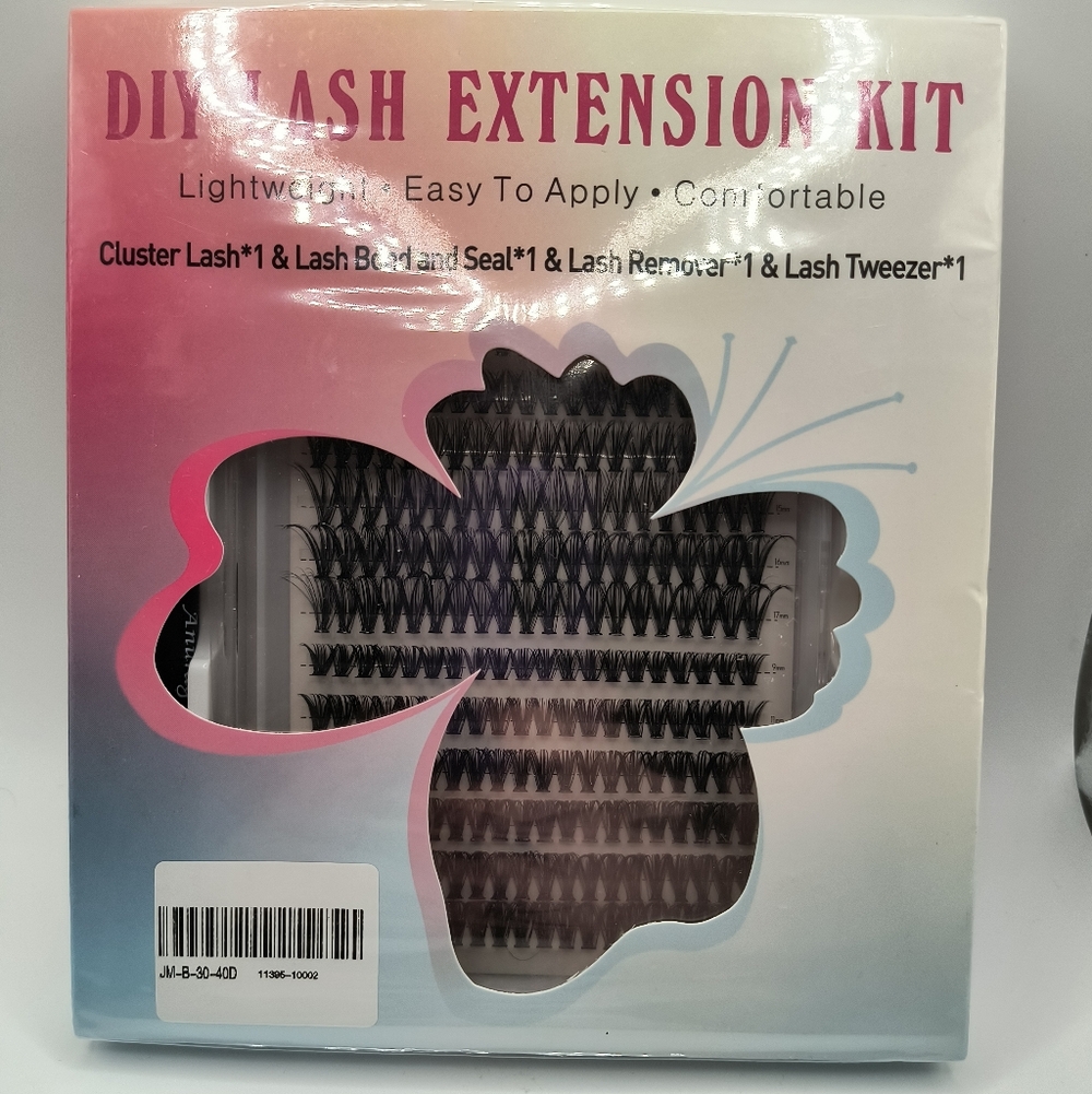 DIY Lash Extension Kit with Cluster Lashes Lightweight Easy To Apply